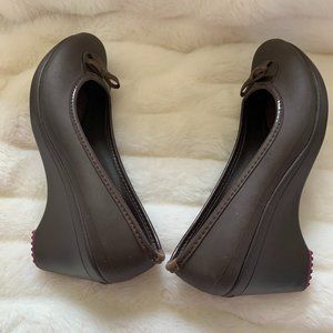 Like NEW Crocs Women's Slip On Wedge Heels 8